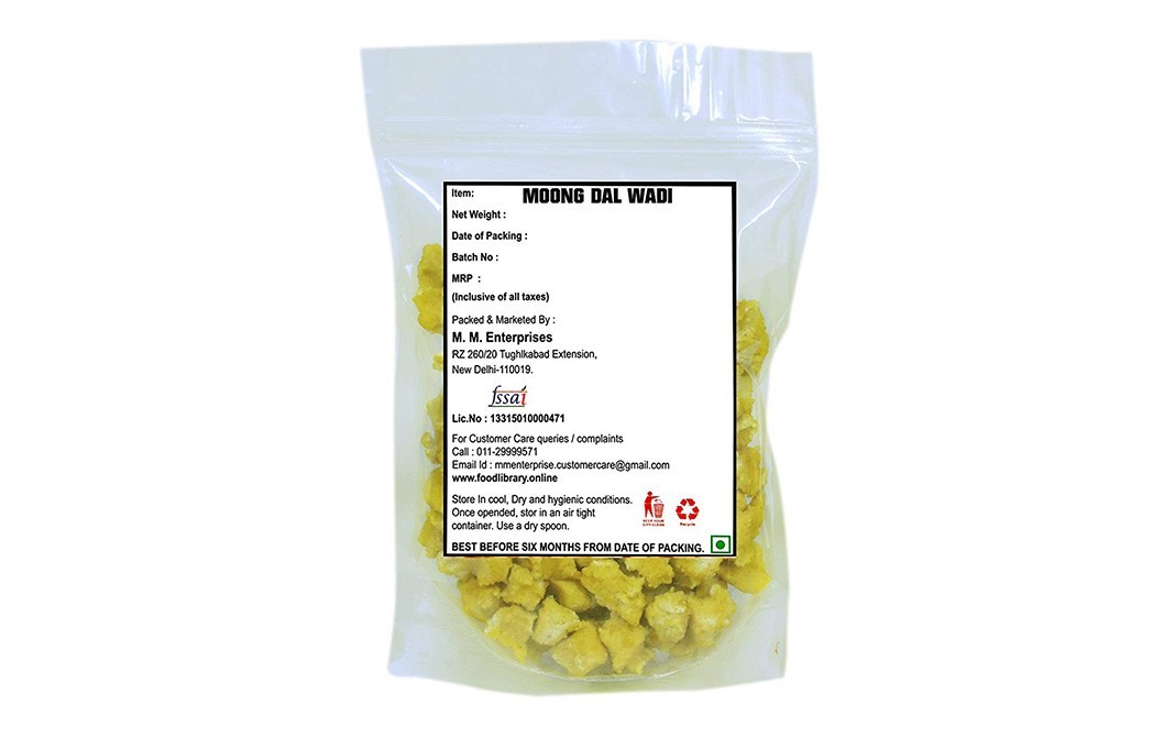Food Library Moong Dal Wadi    Pack  400 grams